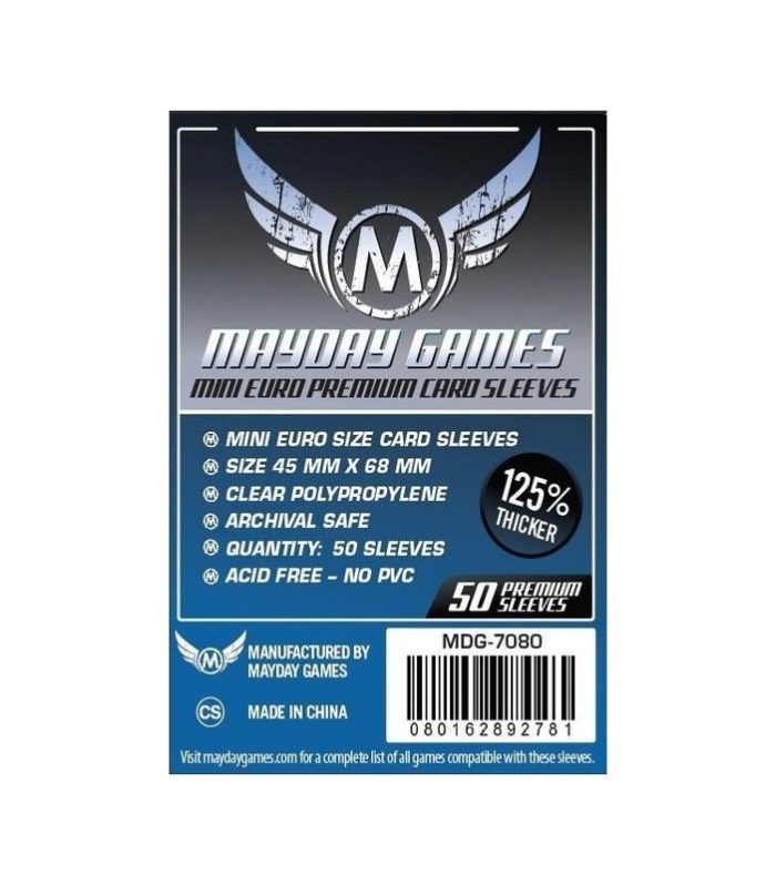 Mayday Premium Mini Eur Sleeve Pack of 50 45x92 MM