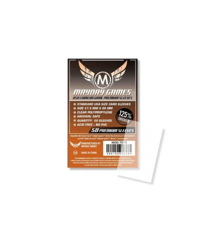 Mayday Premium USA Chimera Game Sleeves 57.5X89 MM (50 pack) (Orange)