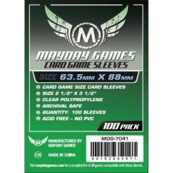Mayday Card Game Sleeves (Pack of 100) 63.5X88MM (Green)