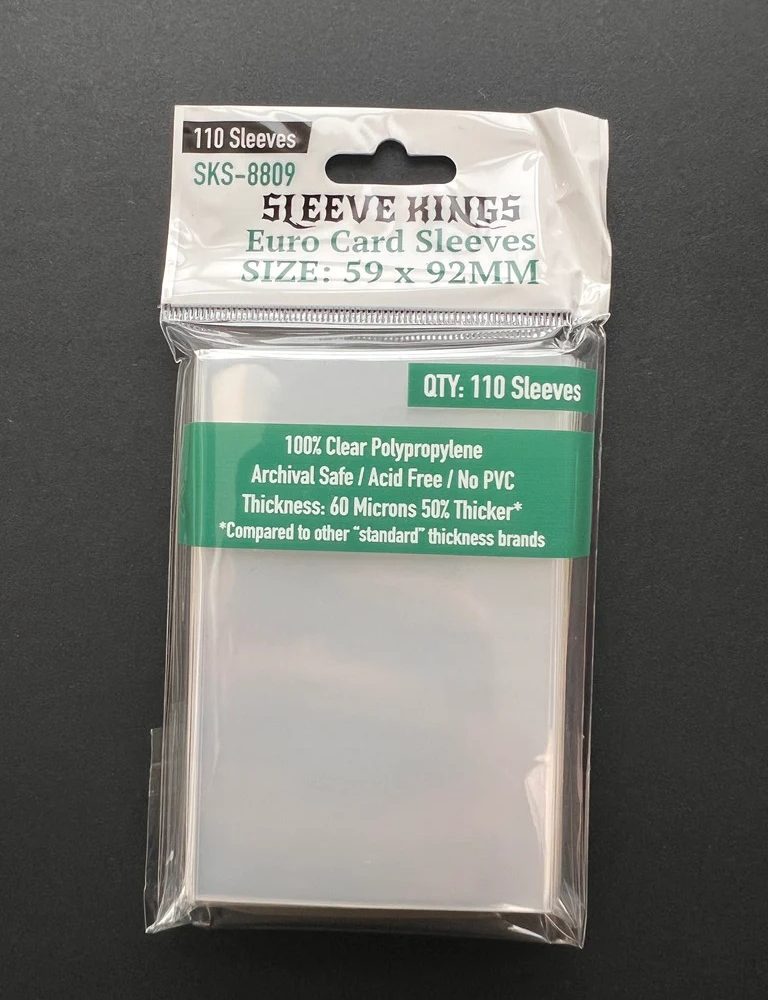Sleeve Kings Euro Card Sleeves 59x92mm